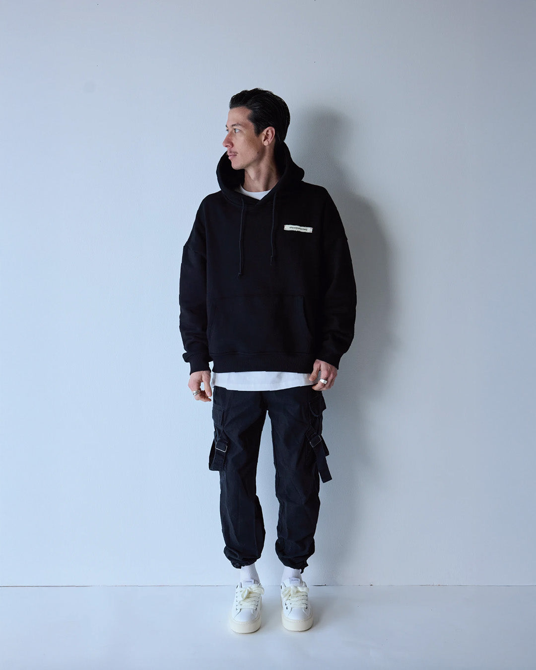 Off - Twill Cropped Hoodie