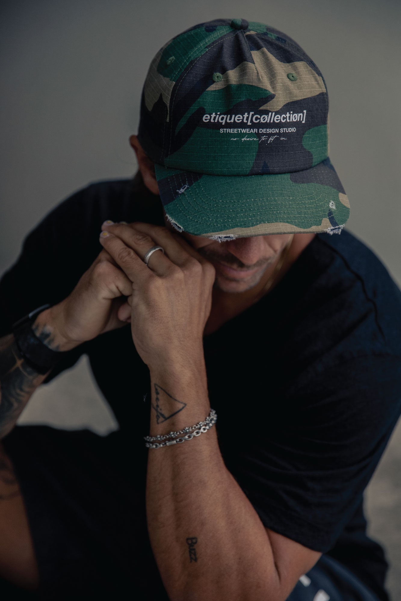 Streetwear Design Studio Headpiece - Camo/White