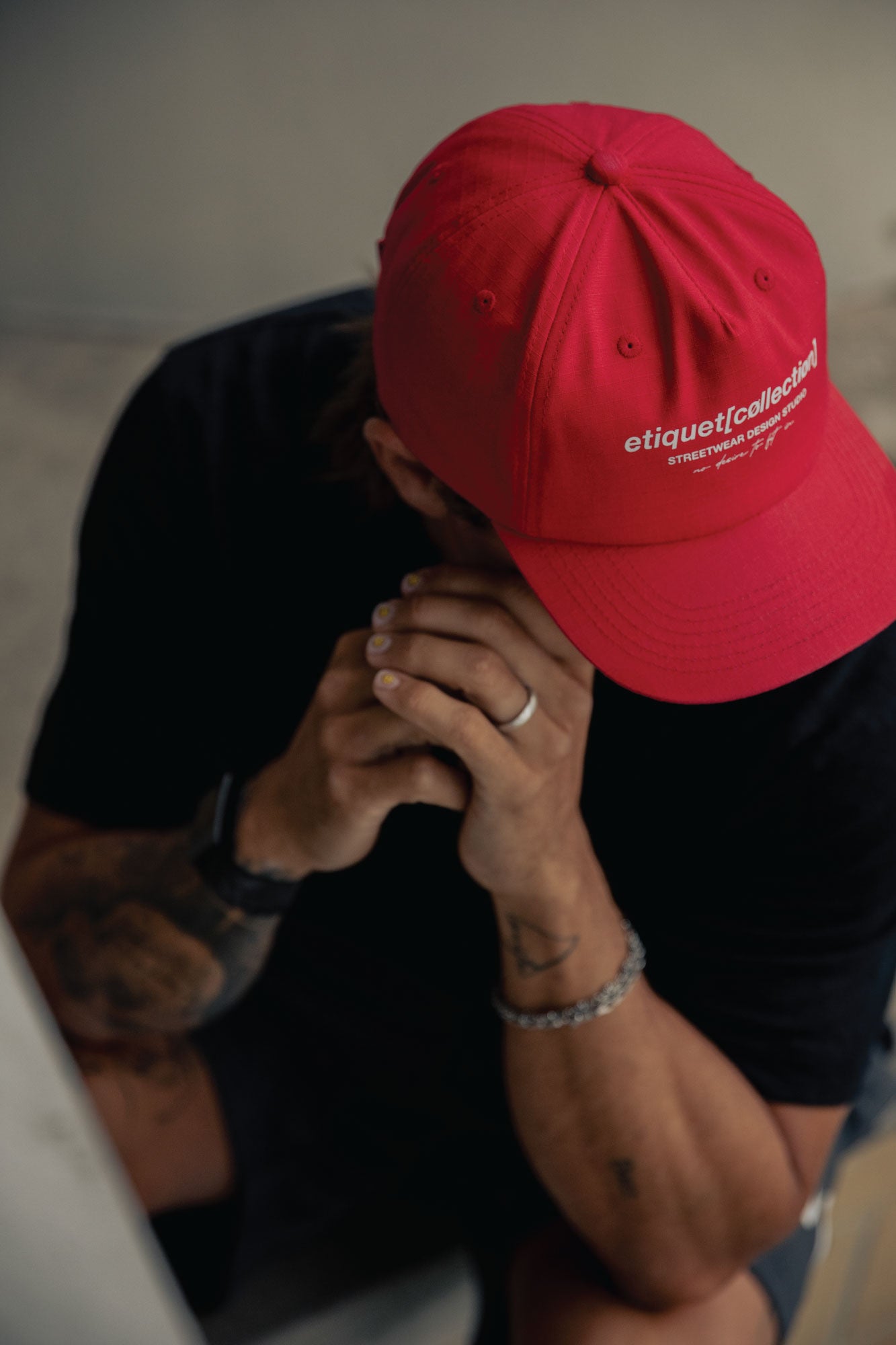 Streetwear Design Studio Headpiece - Red/White