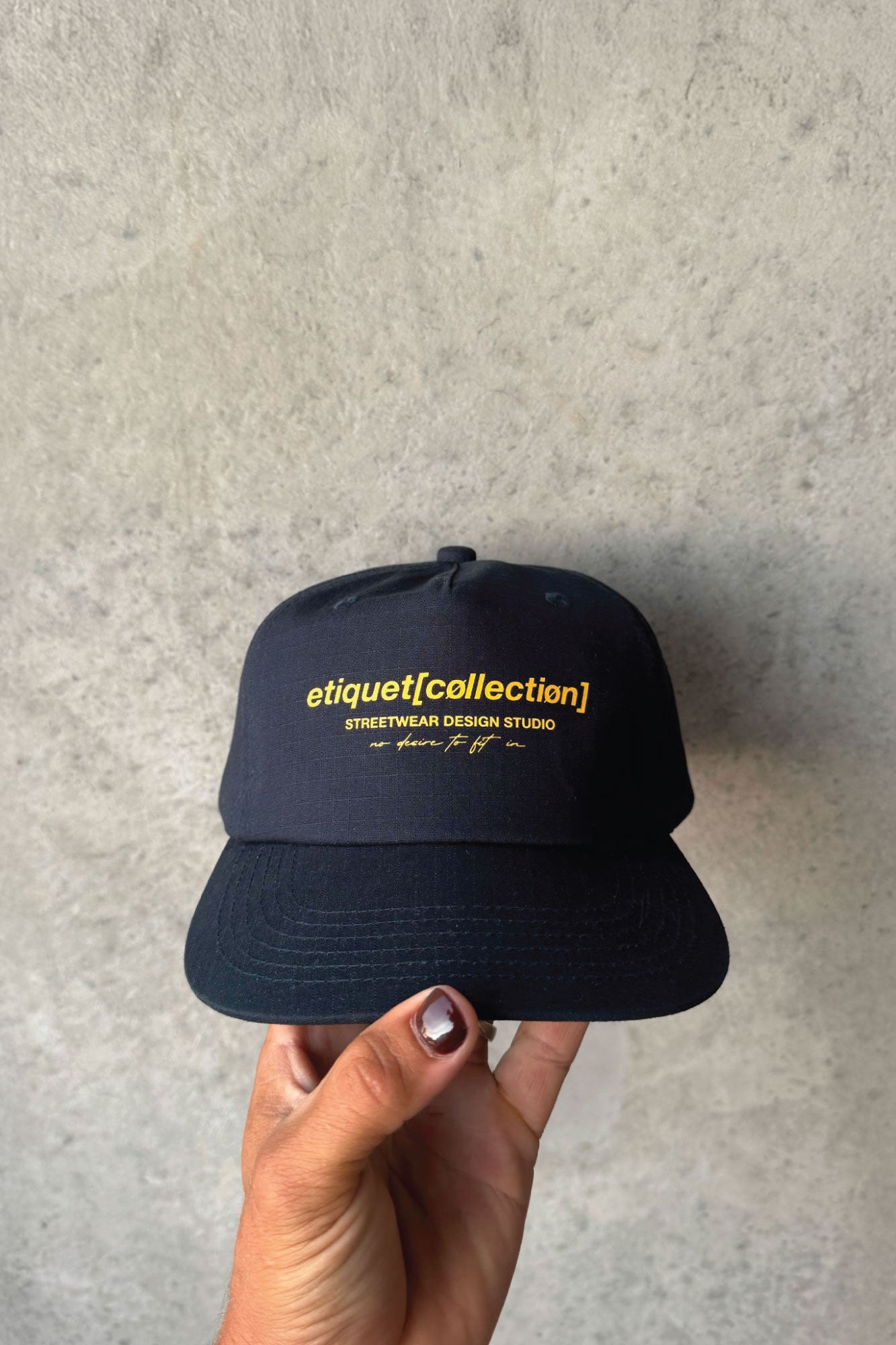 Streetwear Design Studio Headpiece - Navy/Yellow
